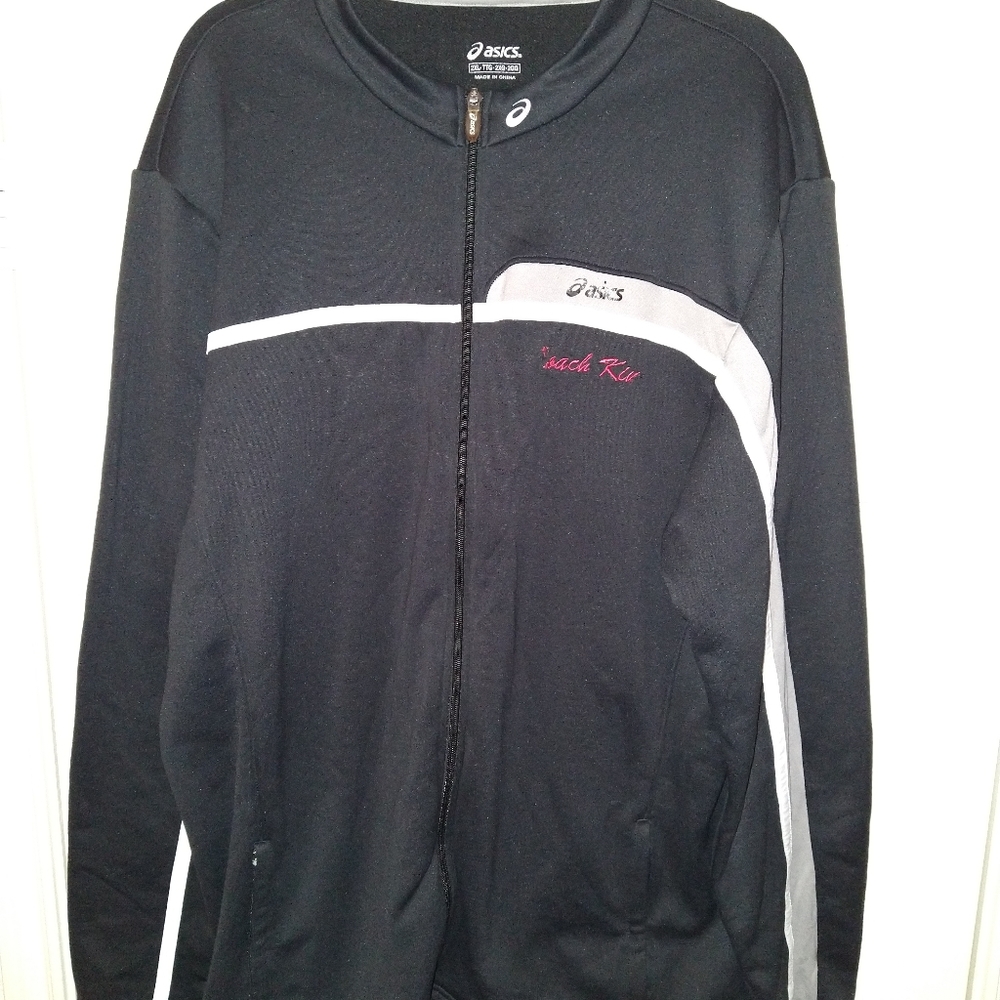 Asics Black Long Sleeve Quarter Zip Pullover Men's sz 2XL